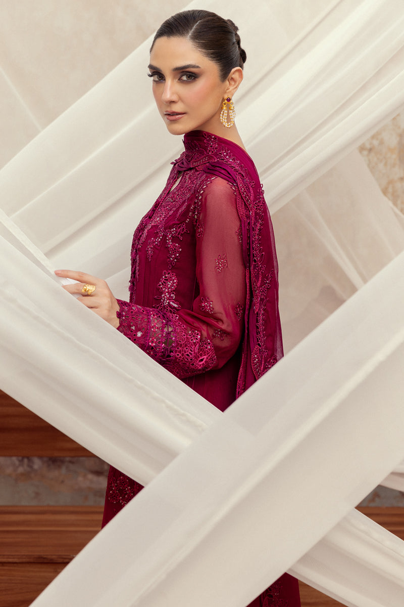 Qalamkar Chiffon Wedding Formals 25