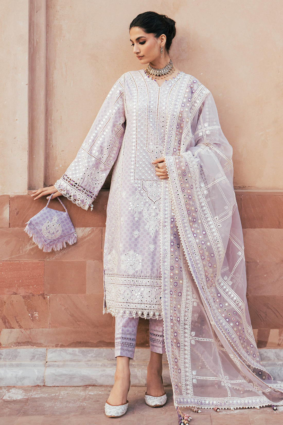 Shahkaar Luxury Lawn Embroidered Eid Festive Collection D13