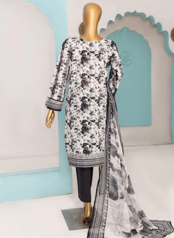 HZ Printkari Stitched Emb Lawn-PLC-411