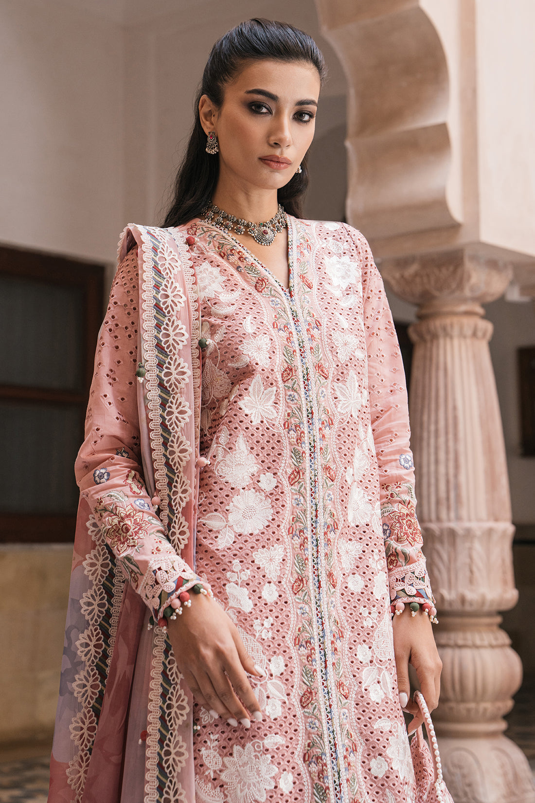 Shahkaar Luxury Lawn Embroidered Eid Festive Collection D4