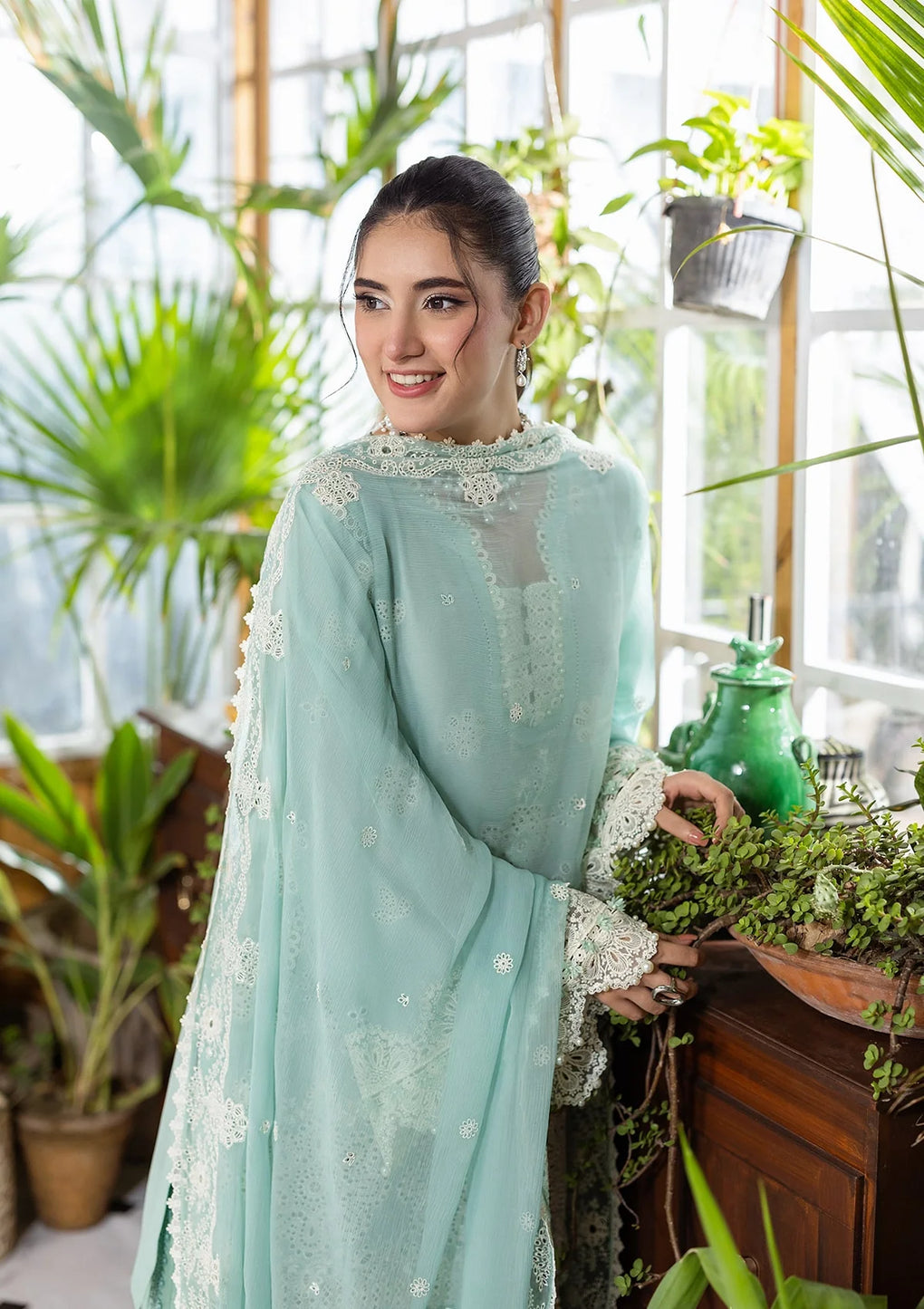 E CRAFT CHIKANKARI WITH CHIFFON BY ELAF