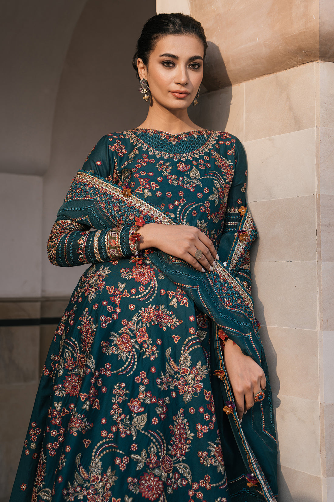 Shahkaar Luxury Lawn Embroidered Eid Festive Collection D16