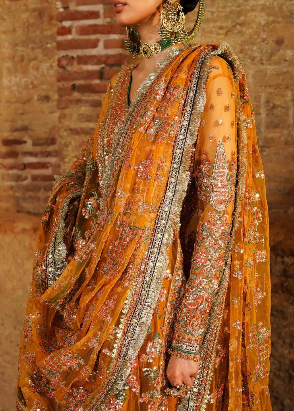 Hussain Rehar Zaib un Nisa Wedding Collection Saffron