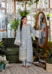 E CRAFT CHIKANKARI WITH CHIFFON BY ELAF