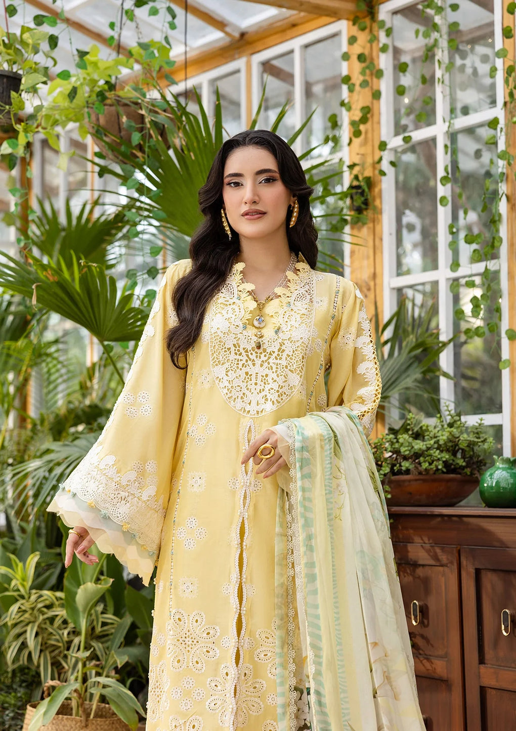 E CRAFT CHIKANKARI WITH CHIFFON BY ELAF