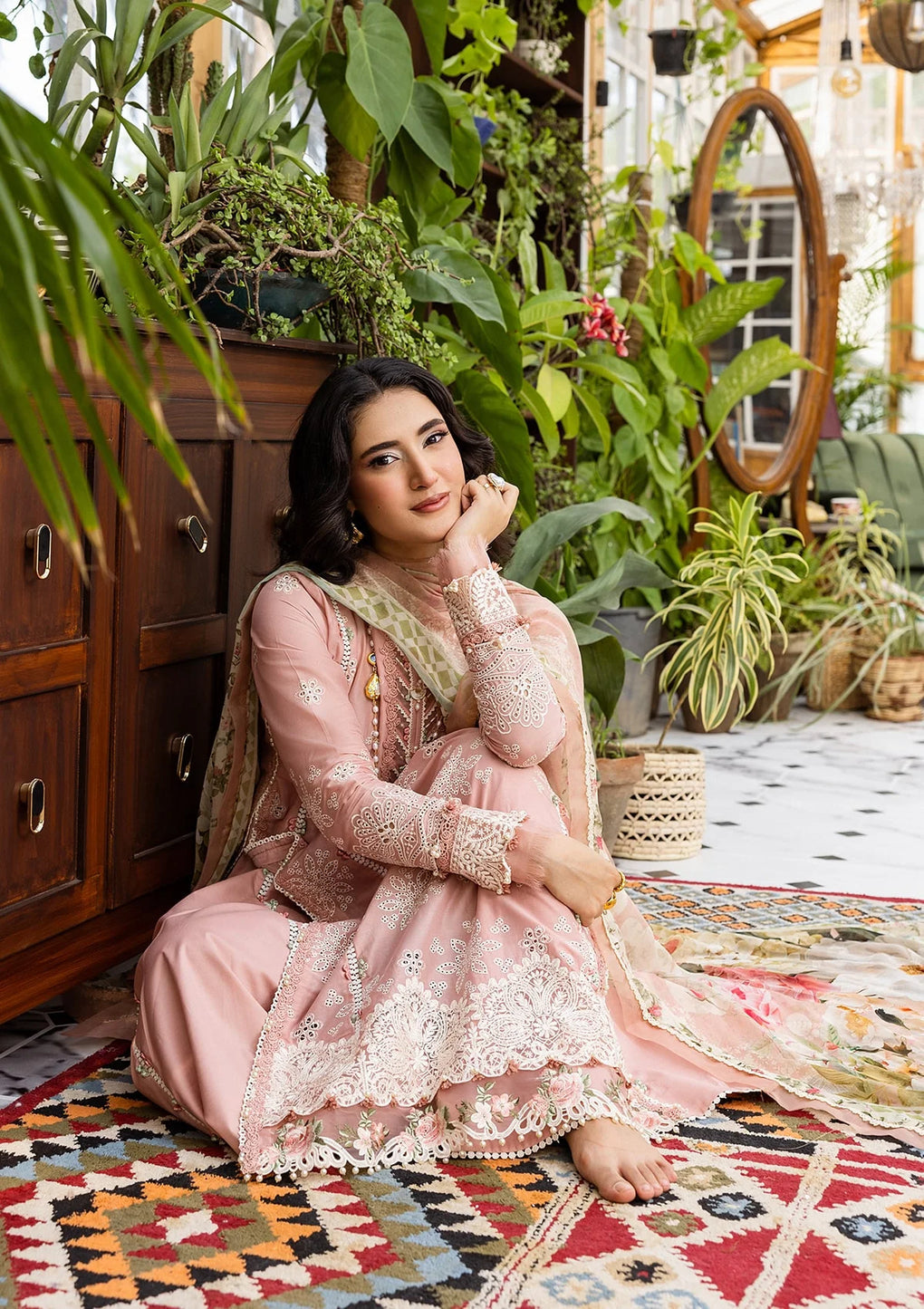E CRAFT CHIKANKARI WITH CHIFFON BY ELAF