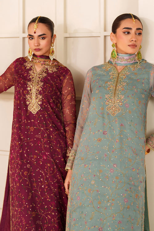 BAROQUE EMBROIDERED CHIFFON FANCY FORMAL