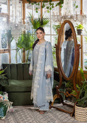 E CRAFT CHIKANKARI WITH CHIFFON BY ELAF