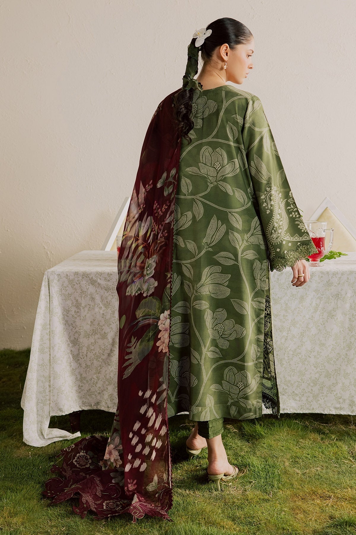 Nureh Gardenia Embroidered Viscose Slub '26