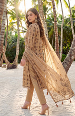 Al Zohaib Color Lawn With Chiffon Dupatta 3 Piece