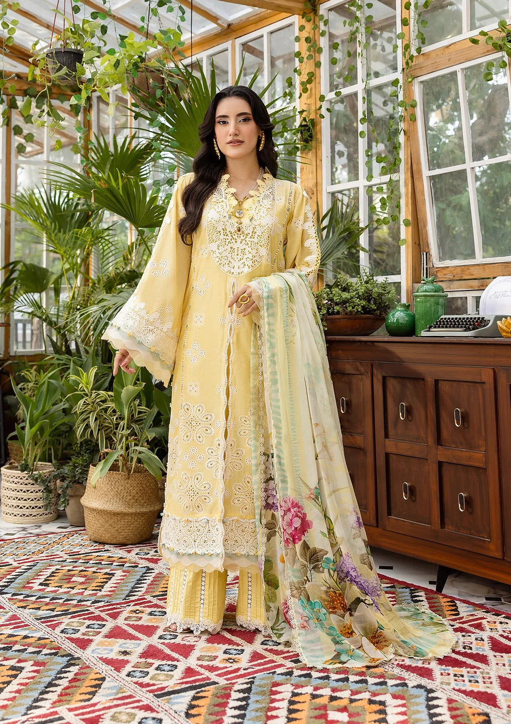E CRAFT CHIKANKARI WITH CHIFFON BY ELAF