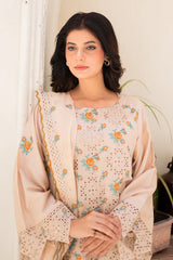 3 PIECE - PREMIUM EMBROIDERED LAWN - 8174