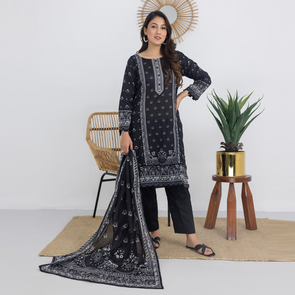 Salina By Regalia Black & White Chapter 3 Lawn Collection 24