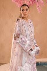 Afrozeh The Painted Garden Luxury Embroidered Lawn Collection 24 (Honeysuckle)