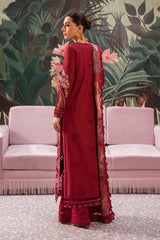 Afrozeh The Painted Garden Luxury Embroidered Lawn Collection 24 (Dahlia Dusk)