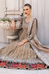 Unstitched Embroidered Cotton Satin Suit  Maria B