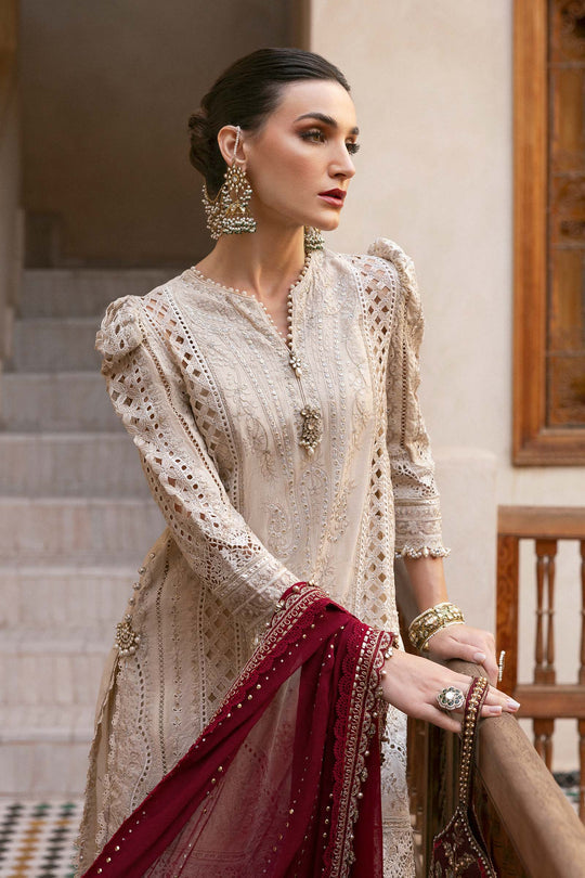 3 Piece Unstitched Embroidered Lawn Suit | D-2511-B