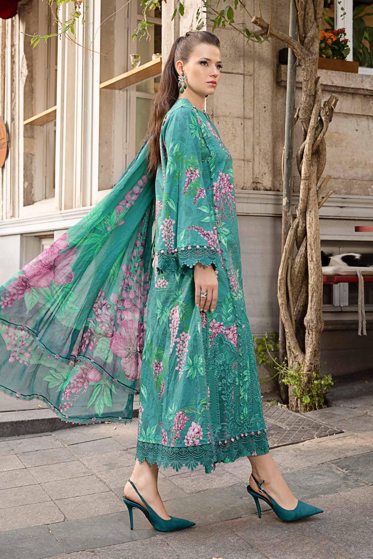 M Prints 3 Piece Unstitched Printed Cambric Suit By Maria B 24