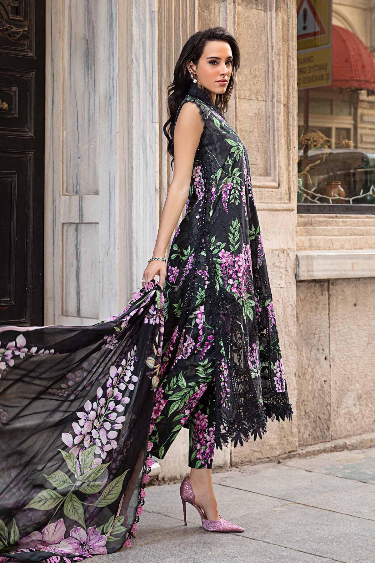 M Prints 3 Piece Unstitched Printed Cambric Suit By Maria B 24