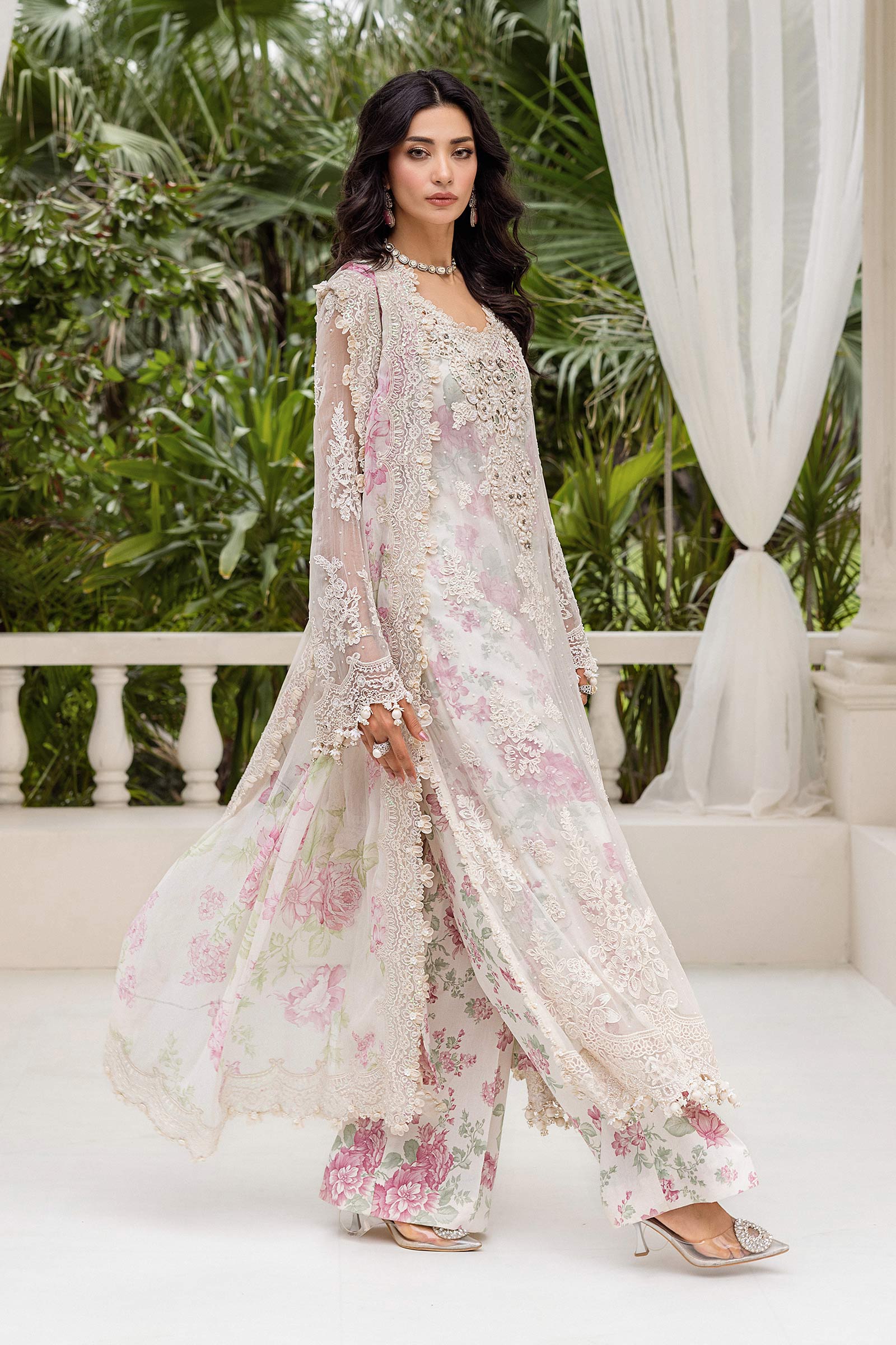 Maria B Unstitched Embroidered Chiffon Collection 25