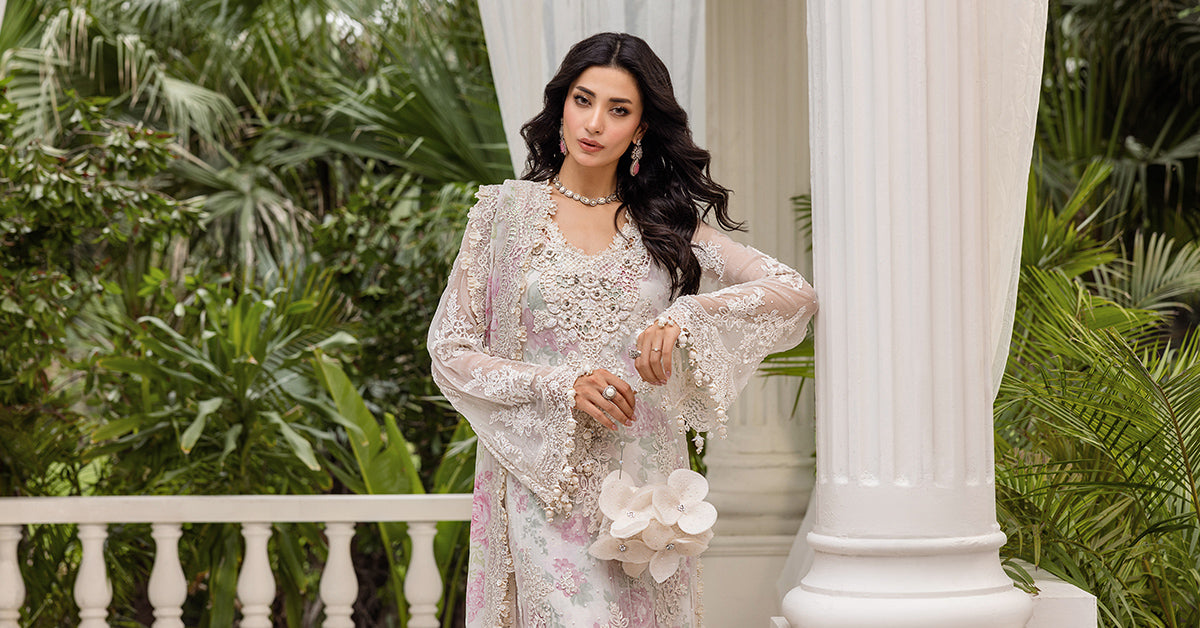 Maria B Unstitched Embroidered Chiffon Collection 25