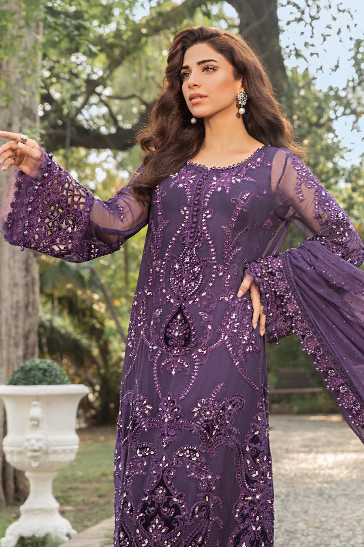 Maria B Unstitched Embroidered Chiffon Collection 24