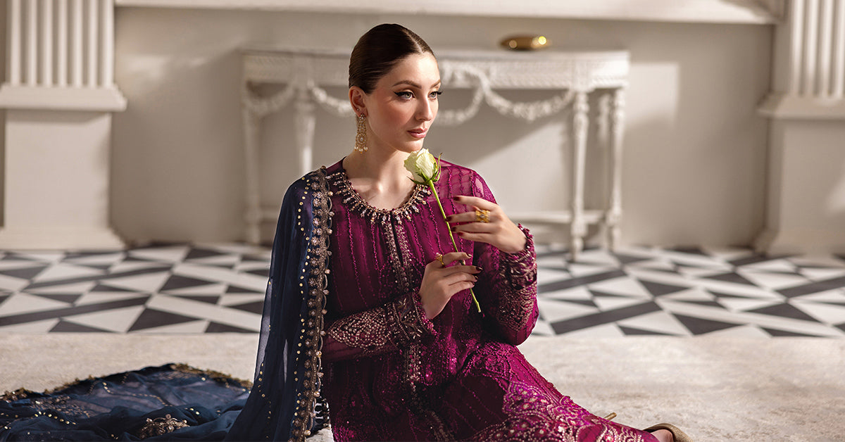Maria B Unstitched Embroidered Chiffon Collection 25