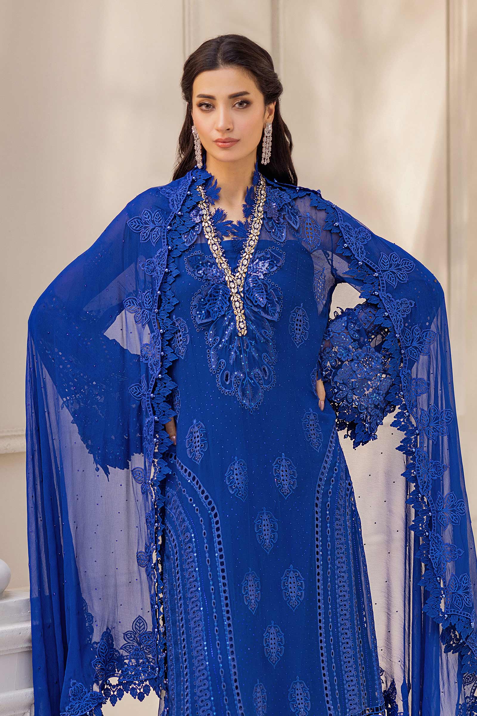Maria B Unstitched Embroidered Chiffon Collection 25