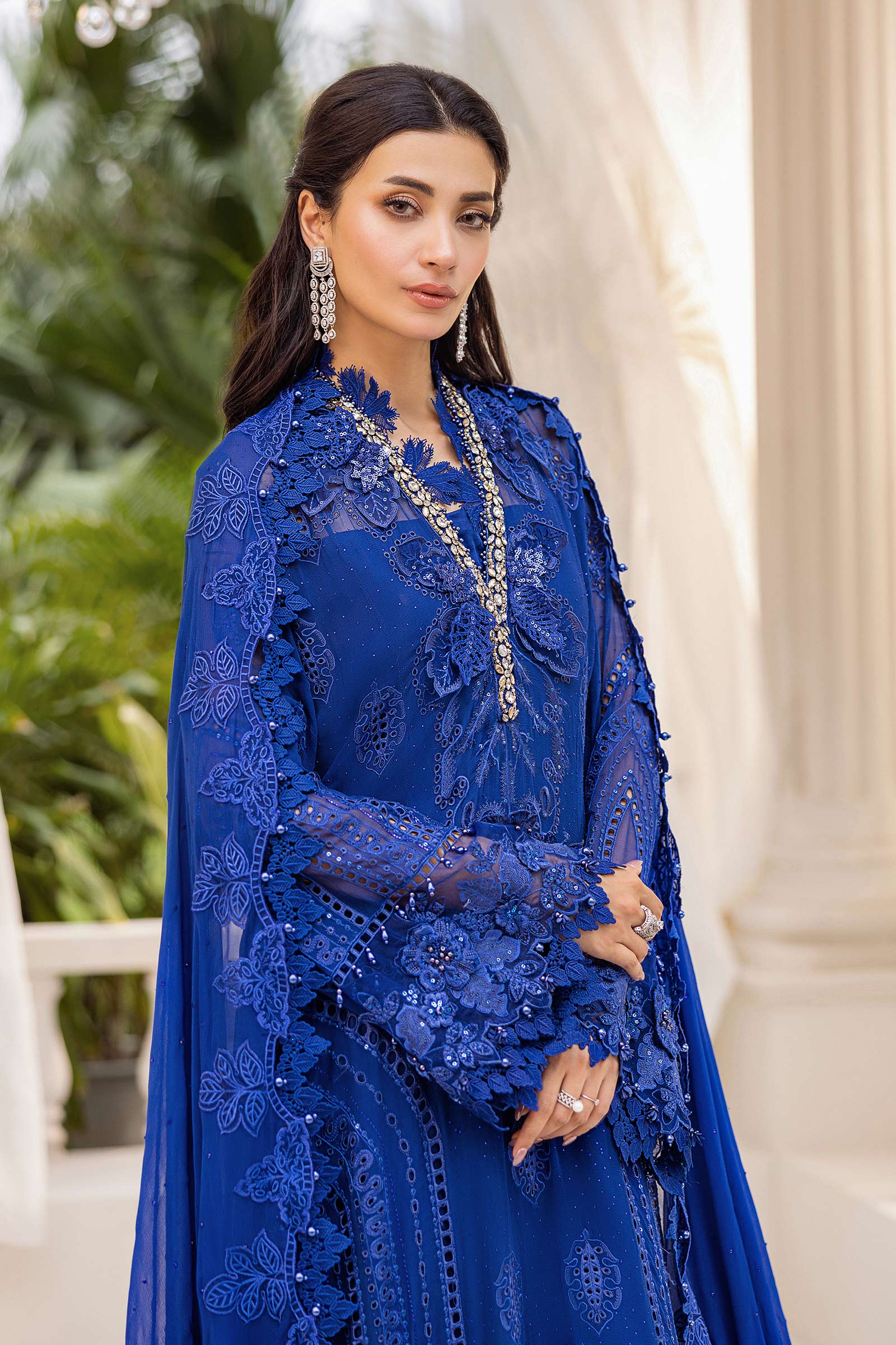 Maria B Unstitched Embroidered Chiffon Collection 25
