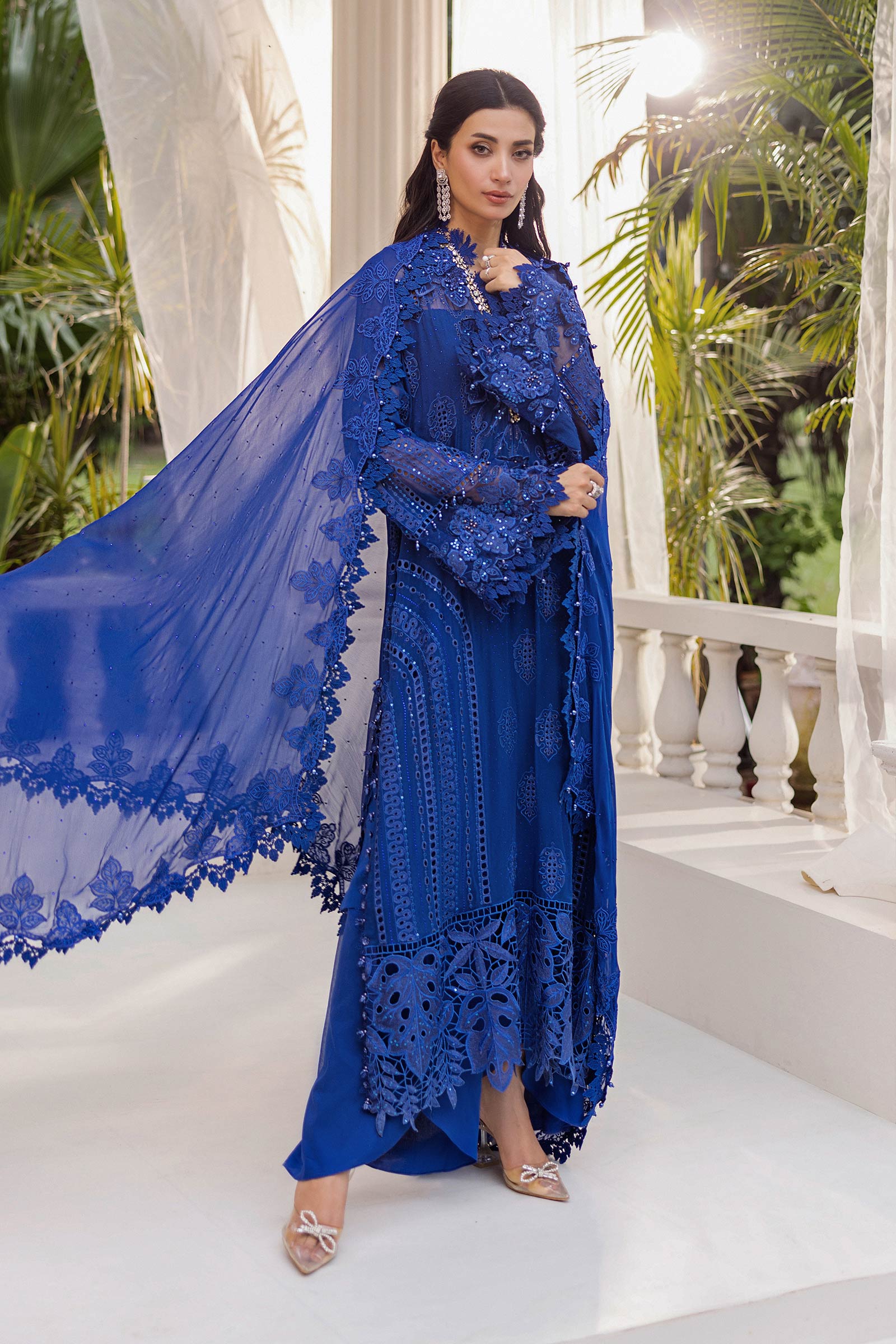 Maria B Unstitched Embroidered Chiffon Collection 25