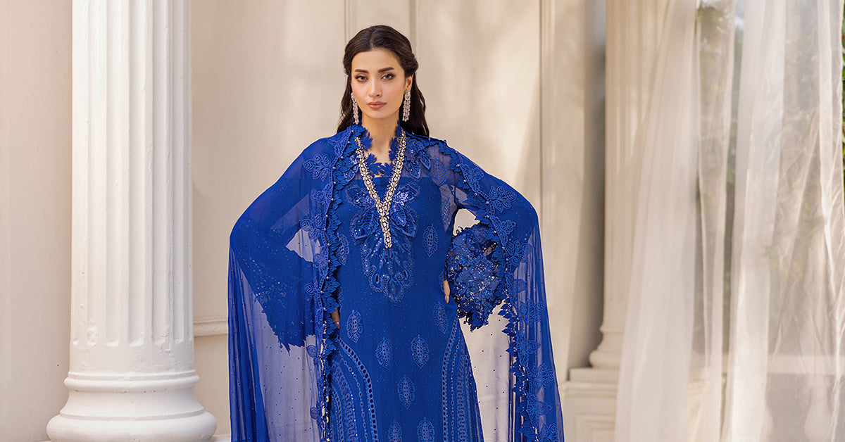 Maria B Unstitched Embroidered Chiffon Collection 25