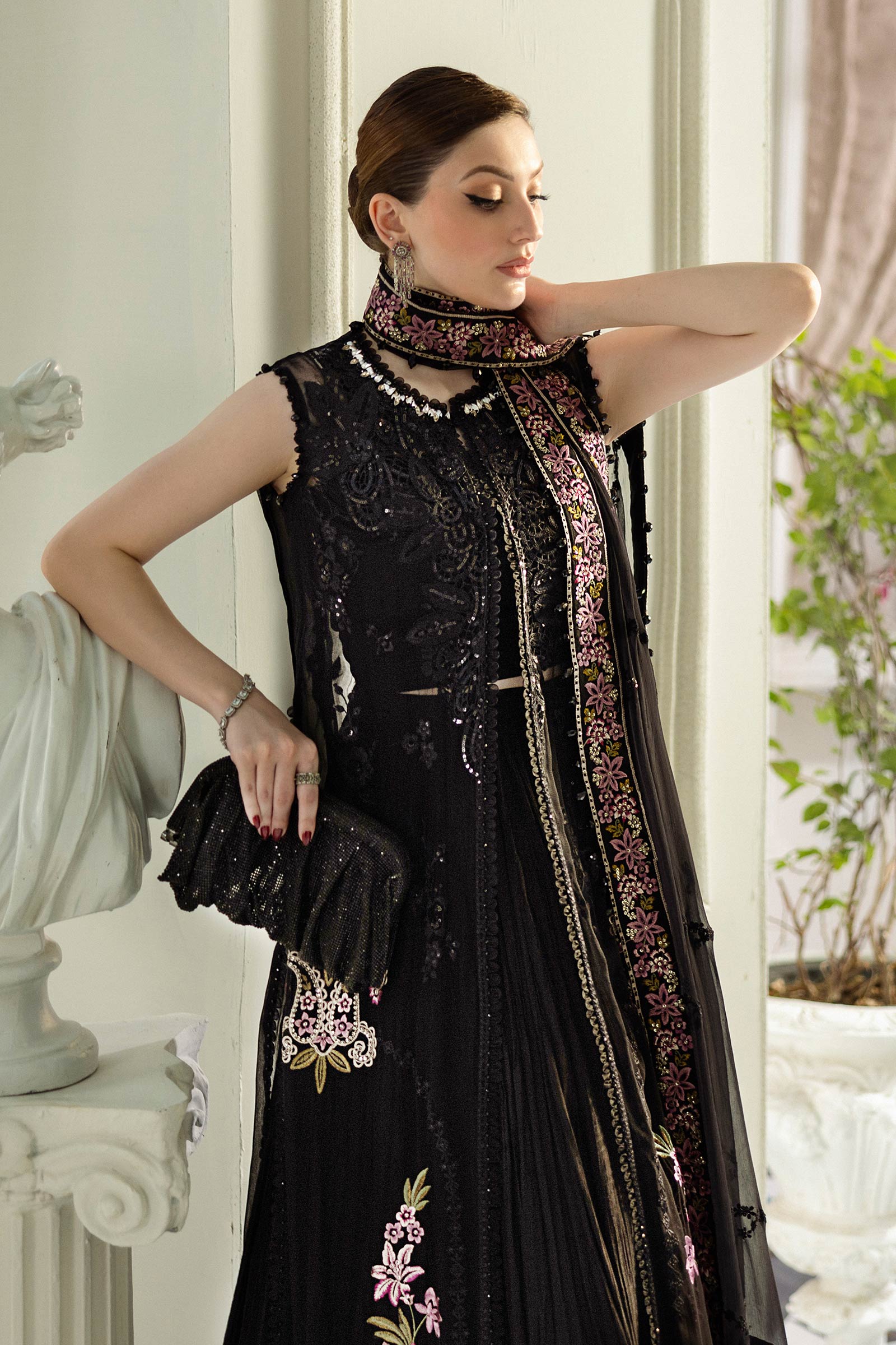 Maria B Unstitched Embroidered Chiffon Collection 25