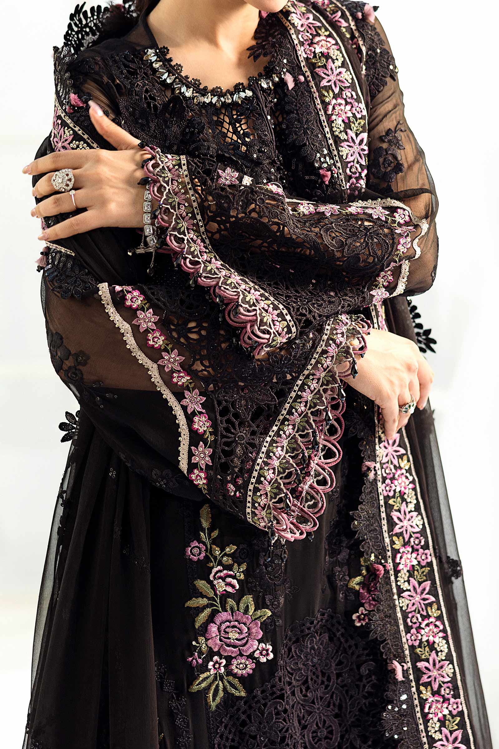 Maria B Unstitched Embroidered Chiffon Collection 25