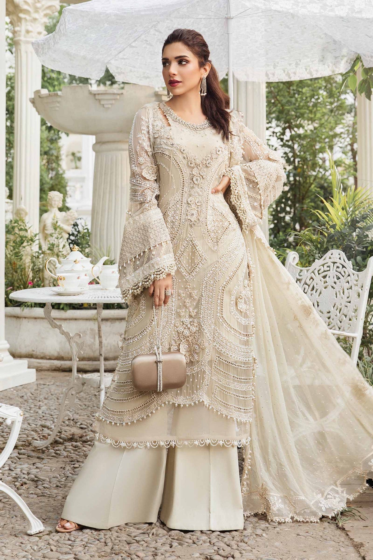 Maria B Unstitched Embroidered Chiffon Collection 24