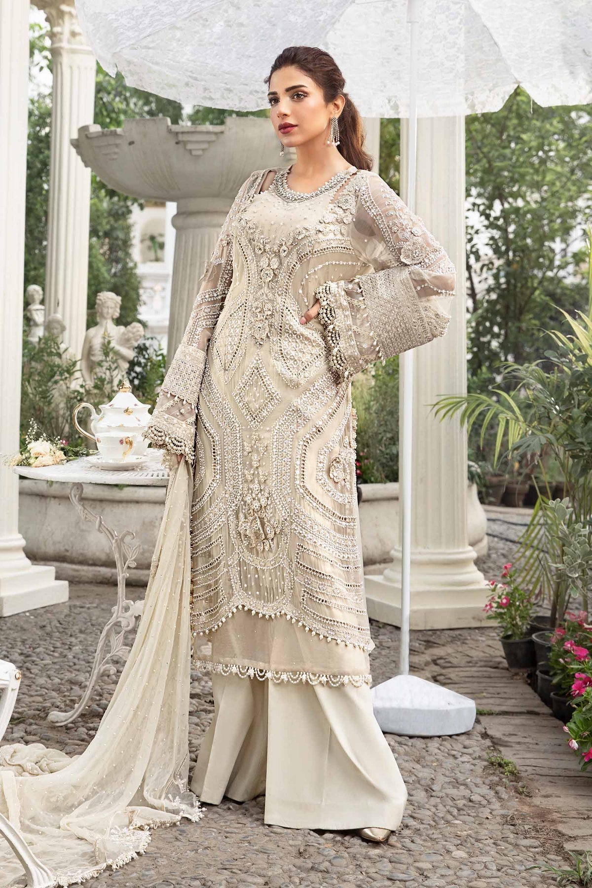 Maria B Unstitched Embroidered Chiffon Collection 24