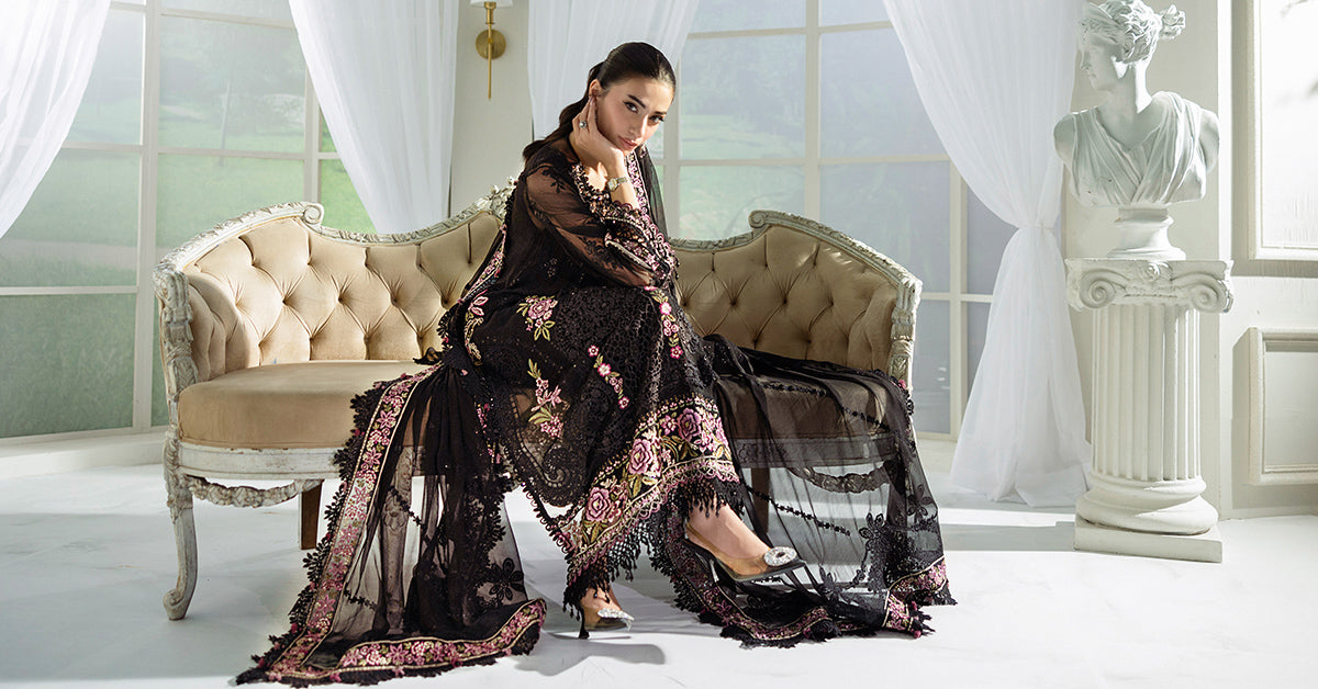 Maria B Unstitched Embroidered Chiffon Collection 25
