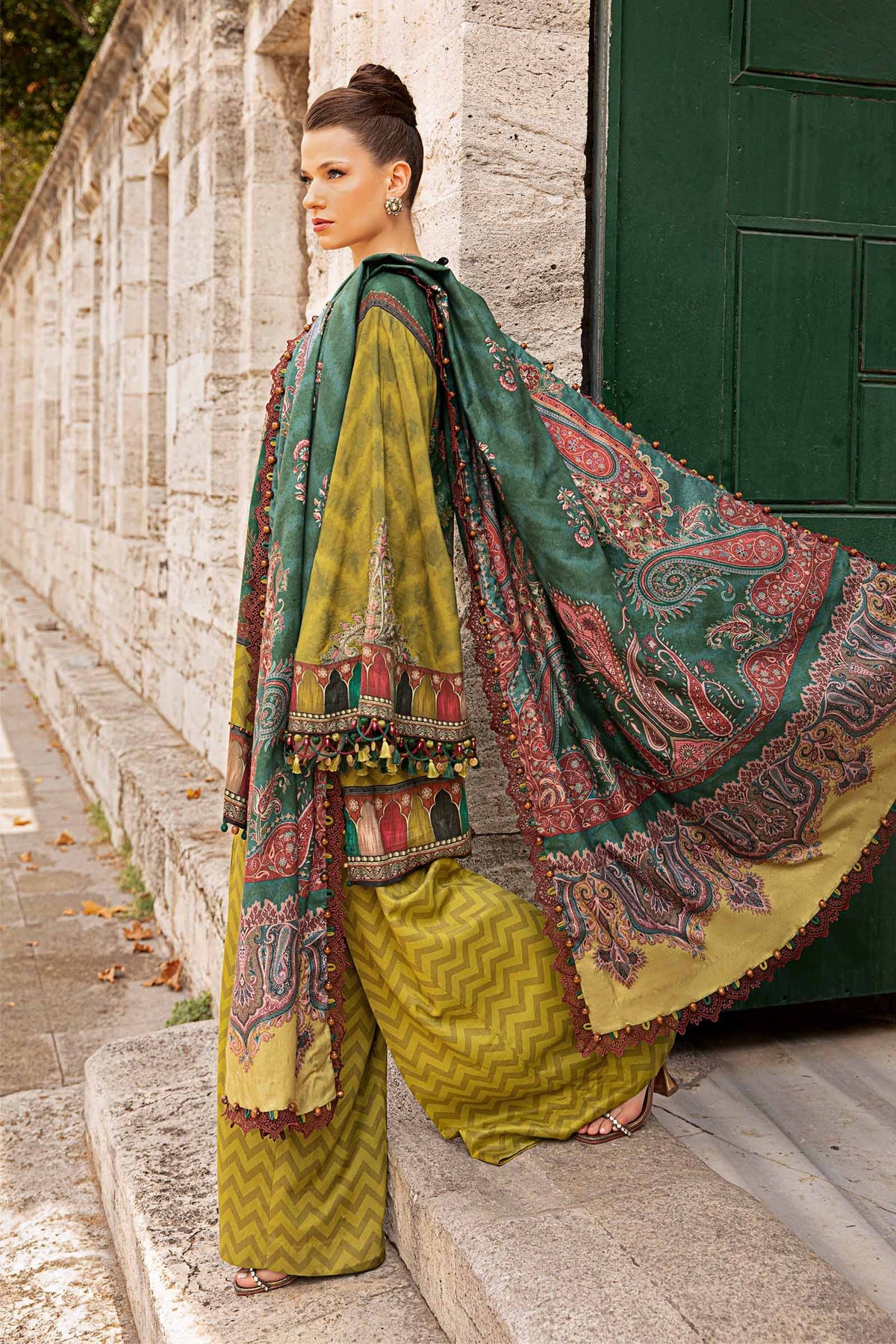 M Prints 3 Piece Unstitched Printed Cambric Suit By Maria B 24