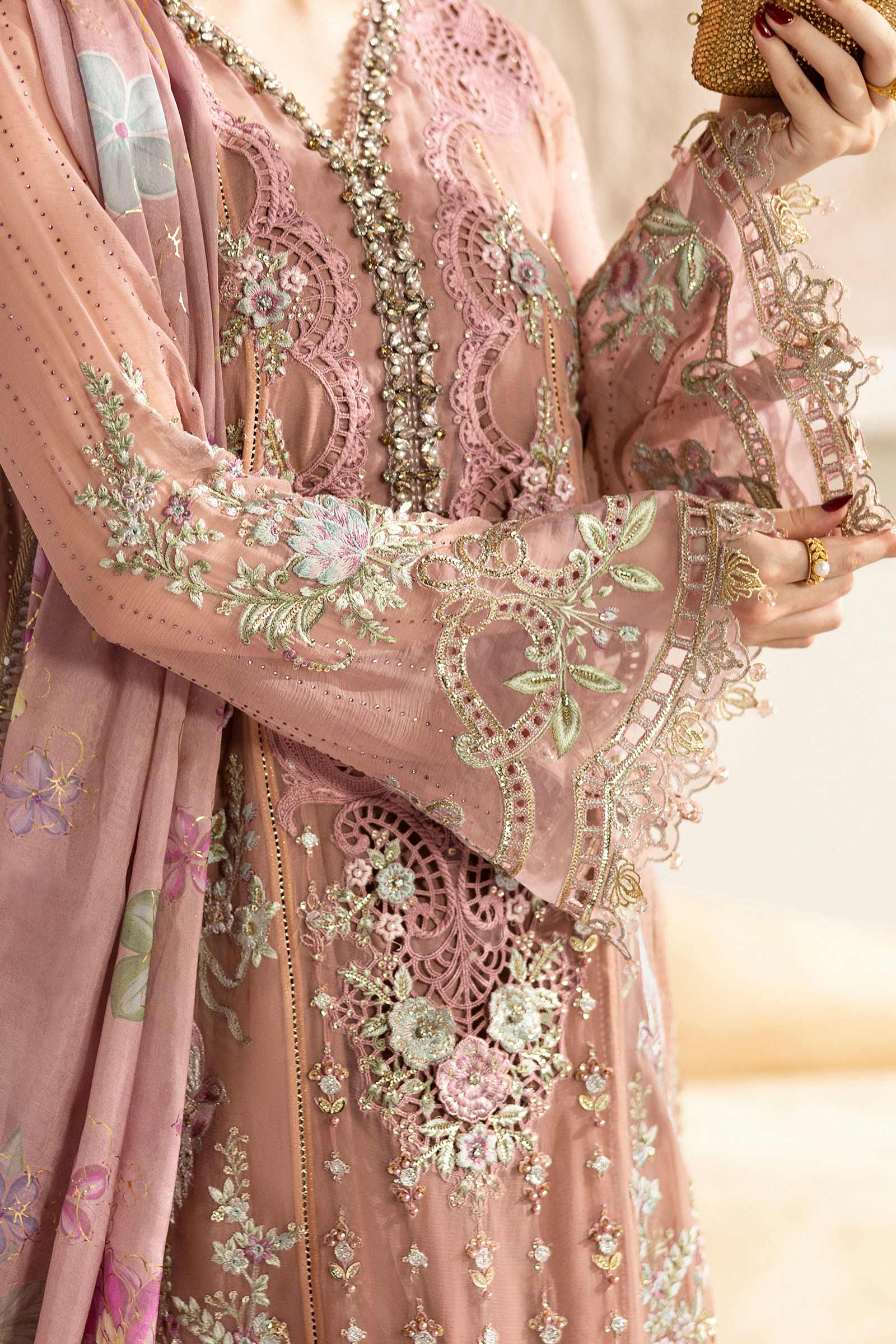 Maria B Unstitched Embroidered Chiffon Collection 25