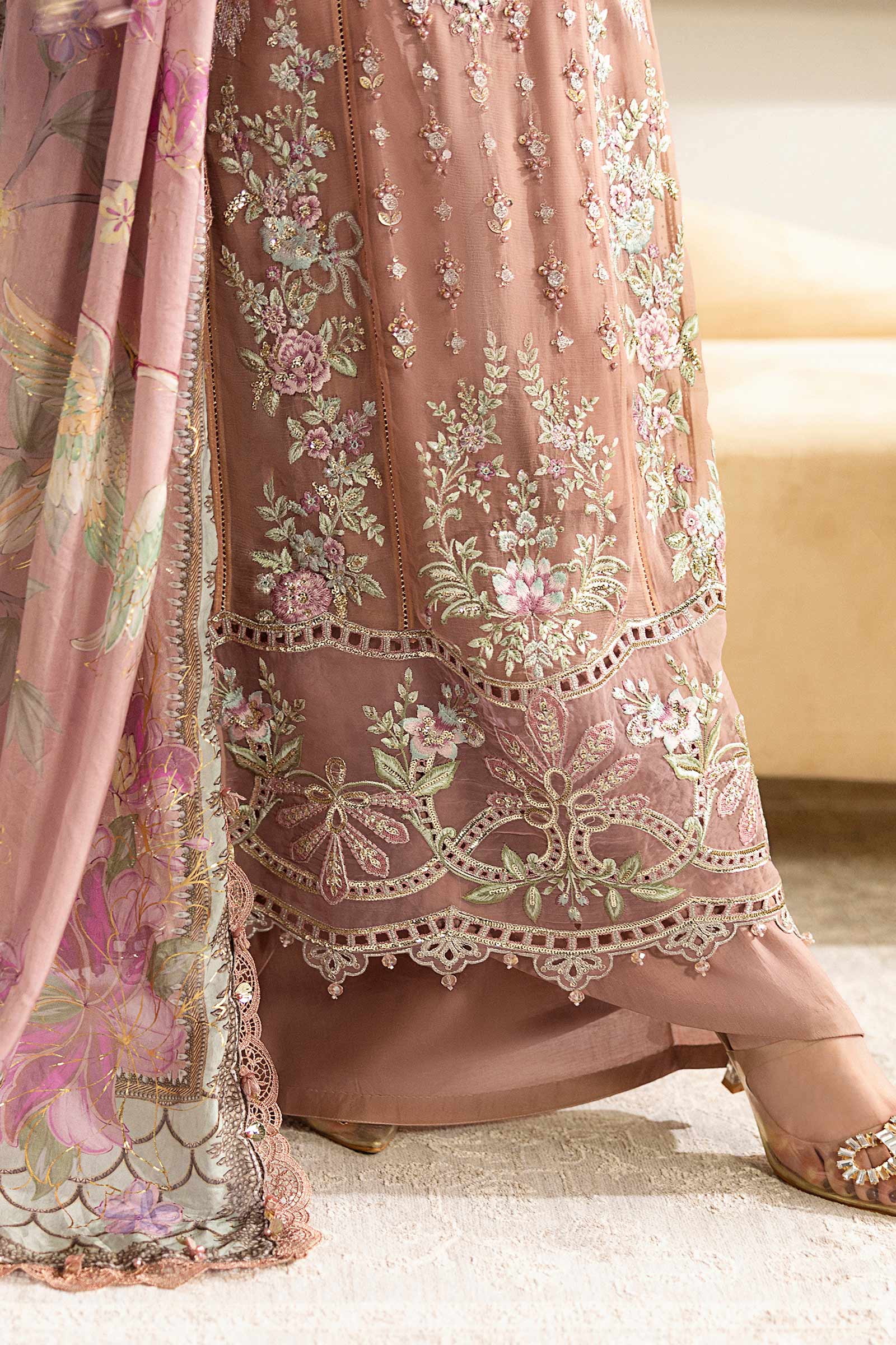 Maria B Unstitched Embroidered Chiffon Collection 25