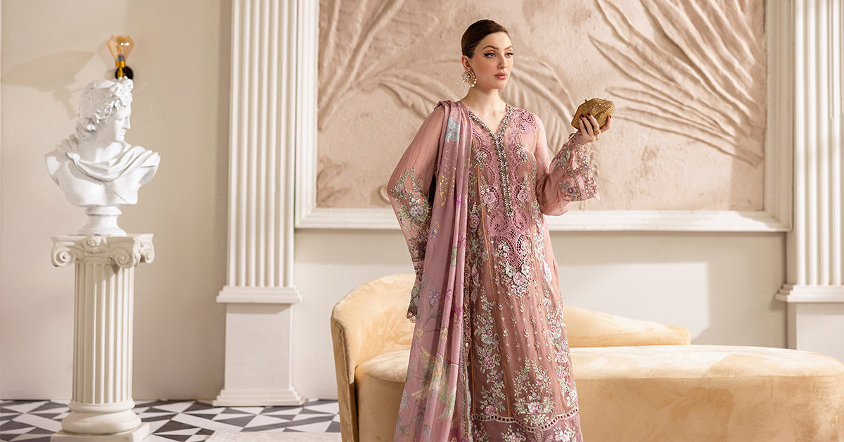 Maria B Unstitched Embroidered Chiffon Collection 25