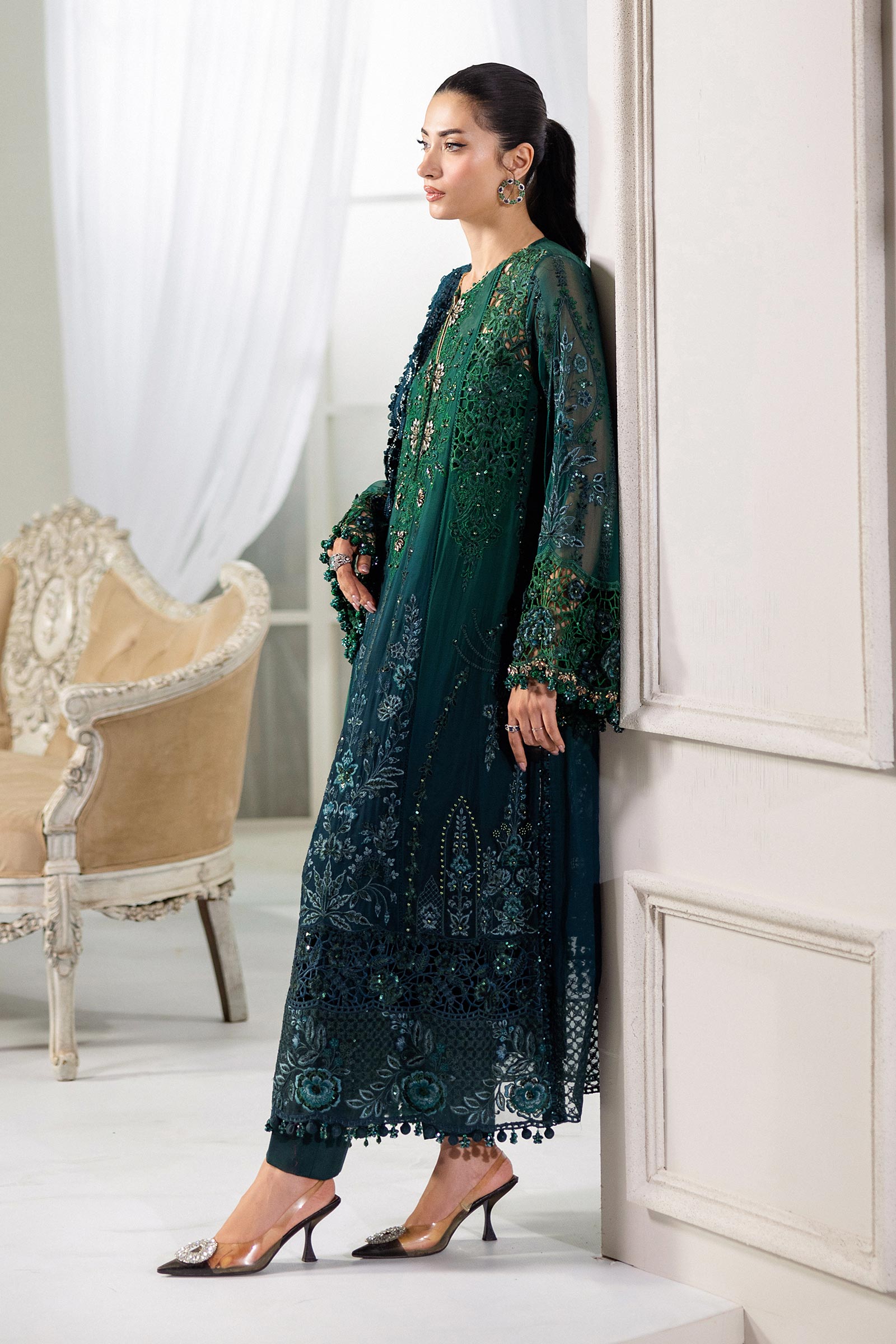 Maria B Unstitched Embroidered Chiffon Collection 25