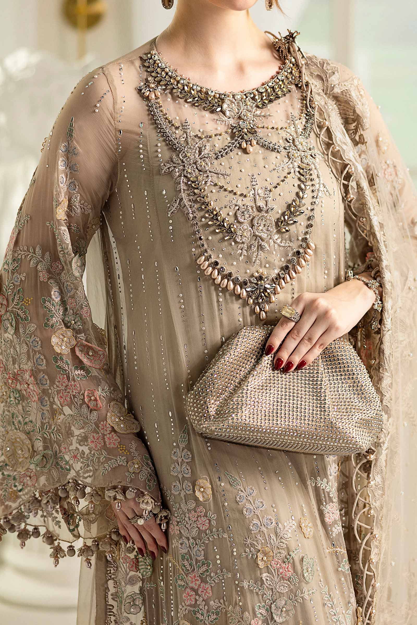 Maria B Unstitched Embroidered Chiffon Collection 25