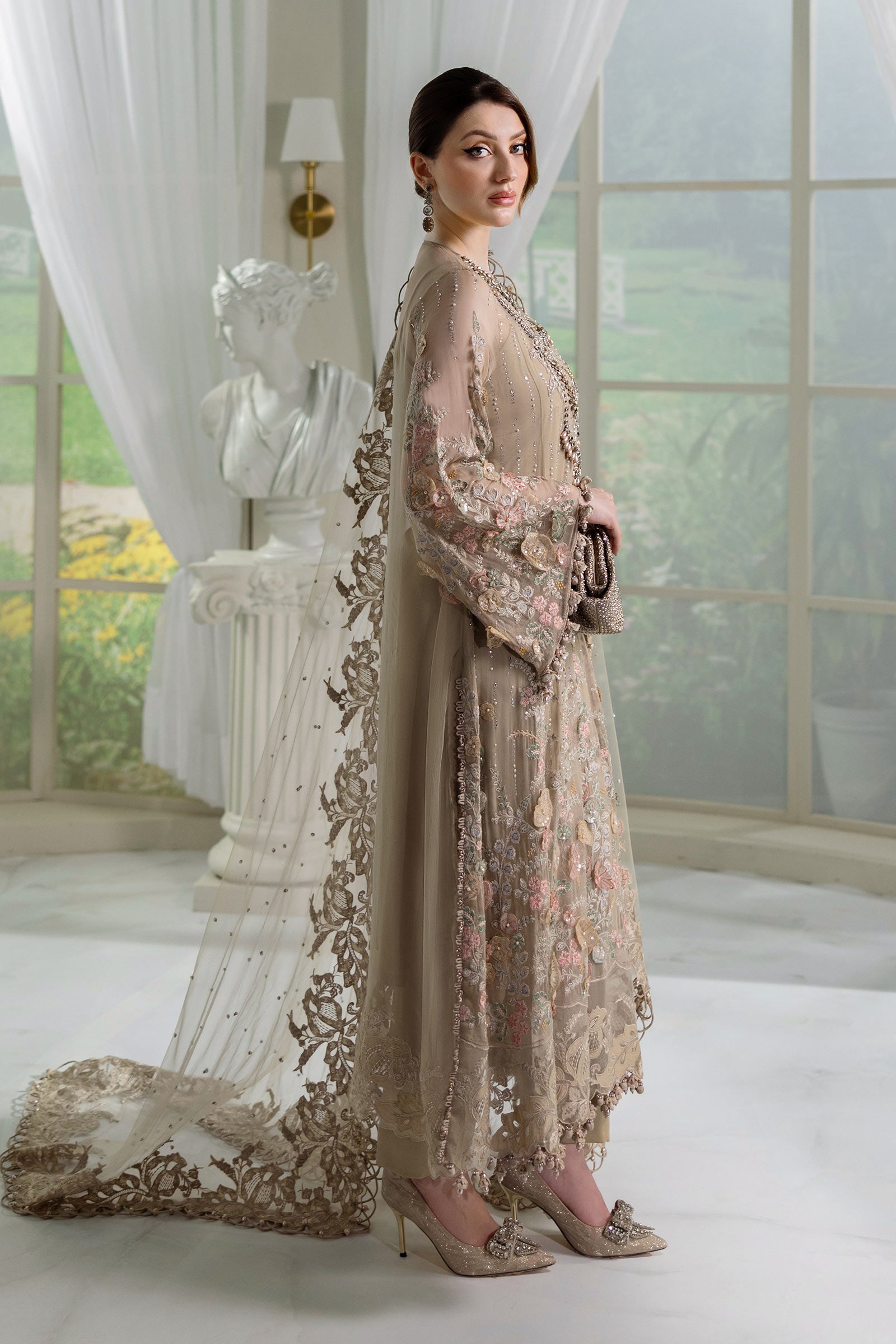 Maria B Unstitched Embroidered Chiffon Collection 25