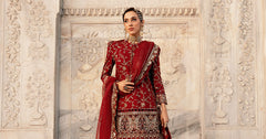 Unstitched Embroidered Cotton Satin Suit  Maria B