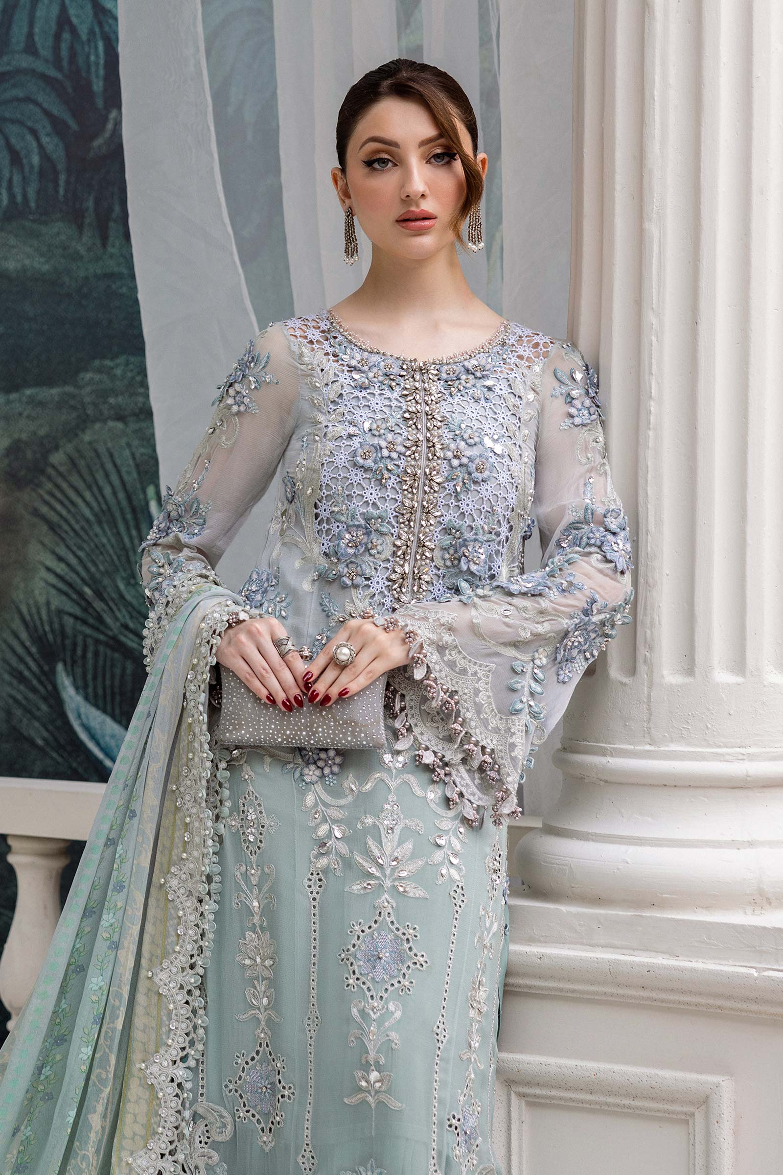 Maria B Unstitched Embroidered Chiffon Collection 25