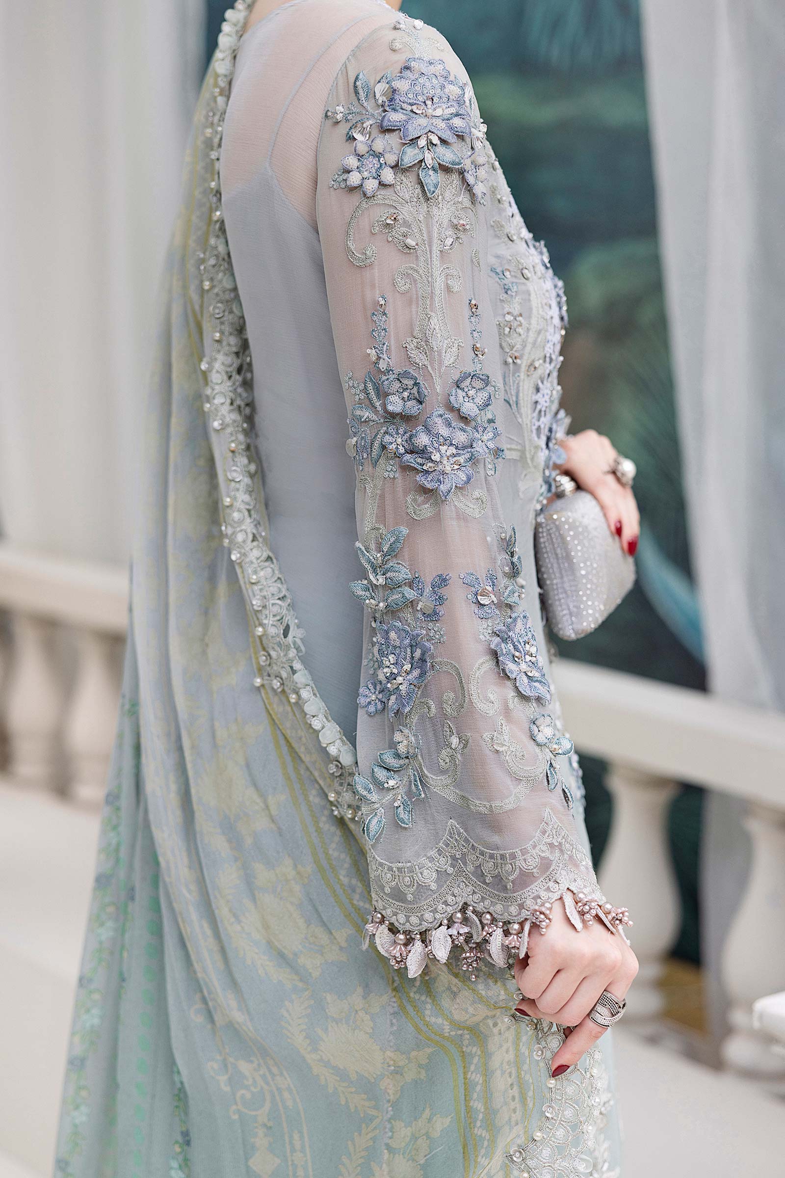Maria B Unstitched Embroidered Chiffon Collection 25