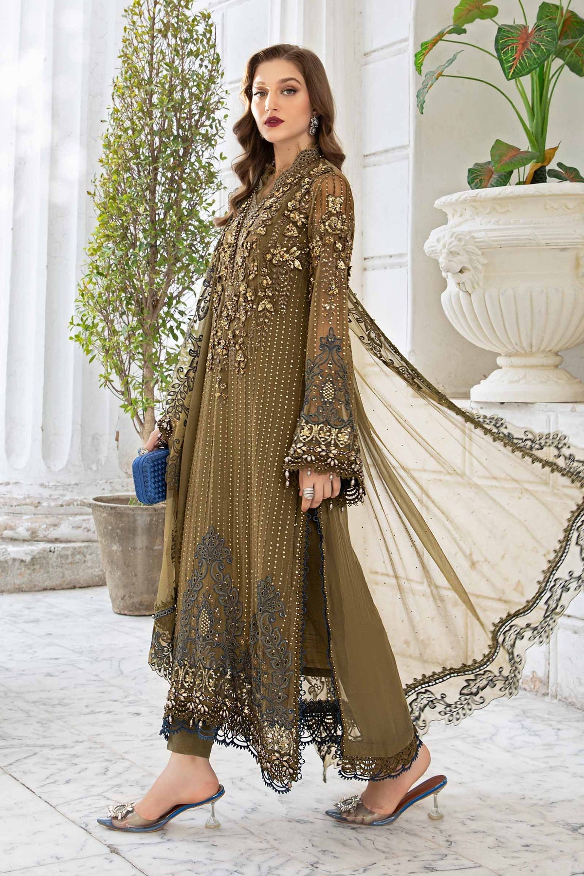 Maria B Unstitched Embroidered Chiffon Collection 24