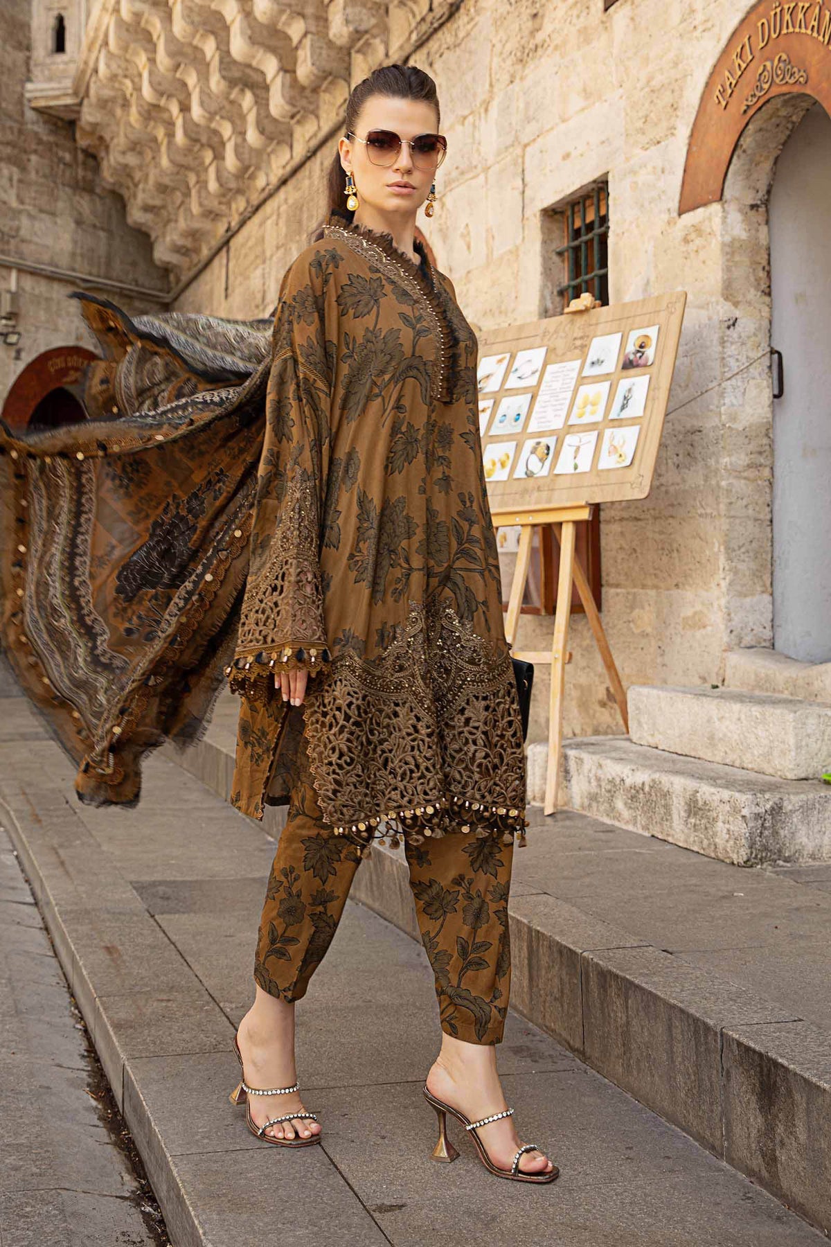M Prints 3 Piece Unstitched Printed Cambric Suit By Maria B 24