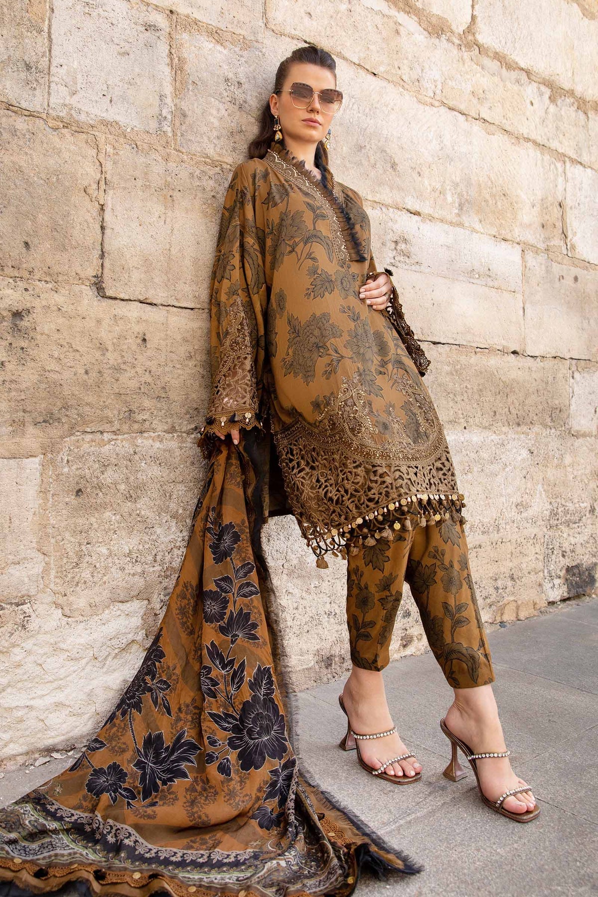M Prints 3 Piece Unstitched Printed Cambric Suit By Maria B 24