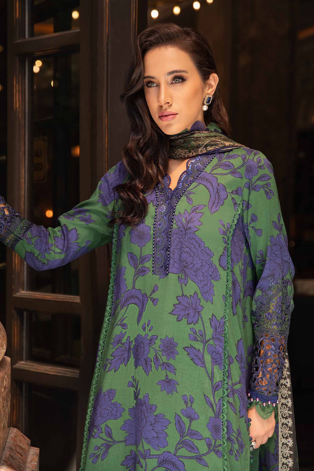 M Prints 3 Piece Unstitched Printed Cambric Suit By Maria B 24